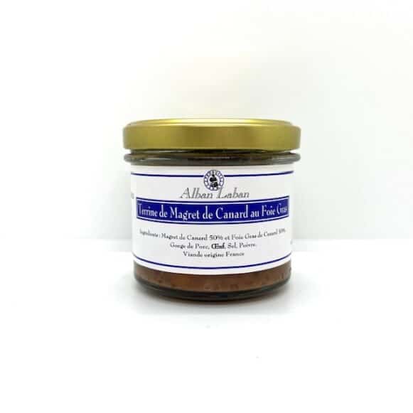 TERRINE DE MAGRET AU FOIE GRAS 100 GR ALBAN LABAN