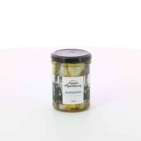 SARDINES A L'HUILE D'OLIVE 200 GR MAISON AROSTEGUY