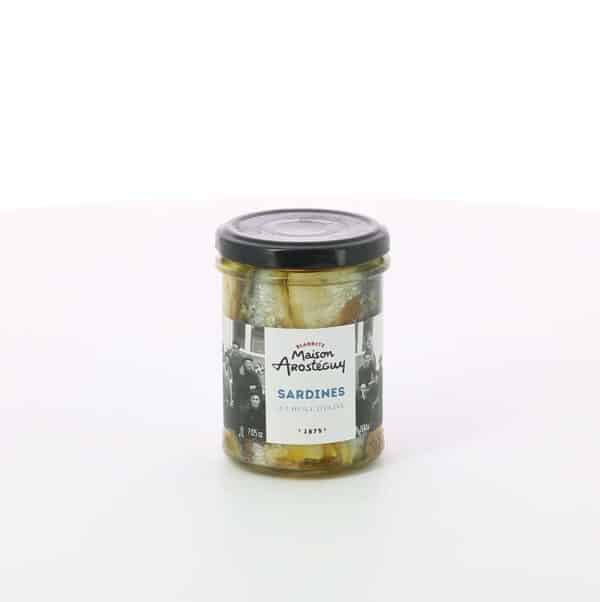 SARDINES A L'HUILE D'OLIVE 200 GR MAISON AROSTEGUY