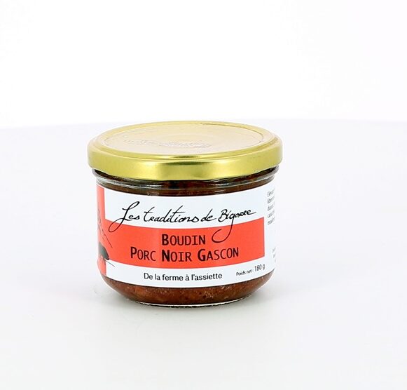 BOUDIN DE PORC NOIR GASCON 180 GR LES TRADITIONS DE BIGORRE