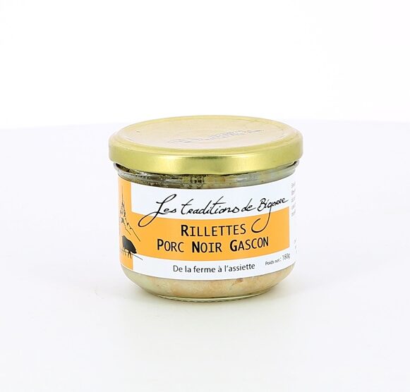 RILLETTES PORC NOIR GASCON 180 GR LES TRADITIONS DE BIGORRE
