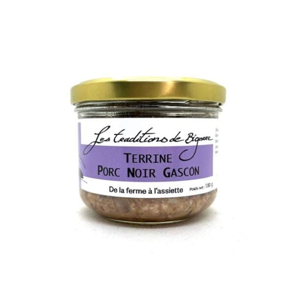 TERRINE DE PORC NOIR GASCON 180 GR LES TRADITIONS DE BIGORRE