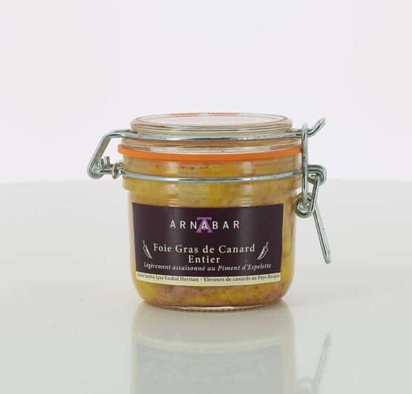 FOIE GRAS ENTIER DE CANARD AU PIMENT D'ESPELETTE VERRINE DE 200 GR ARNABAR