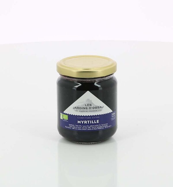 CONFITURE BIO MYRTILLE LES JARDINS D'OSSAU 240gr