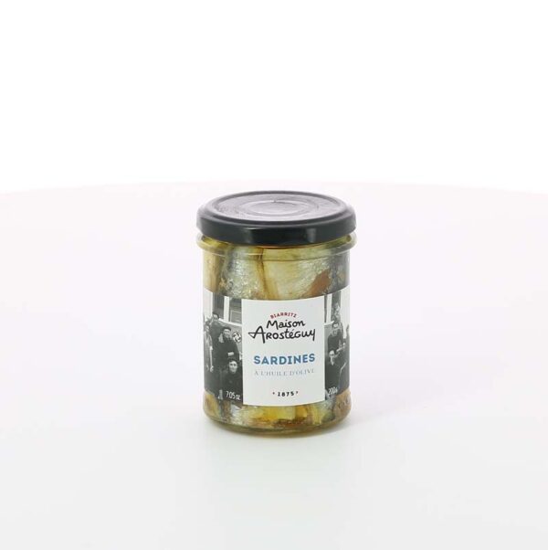 SARDINES A L'HUILE D'OLIVE 200 GR MAISON AROSTEGUY