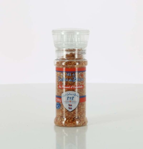 SELS DE SALIES DE BEARN AU PIMENT D'ESPELETTE MOULIN DE 90gr