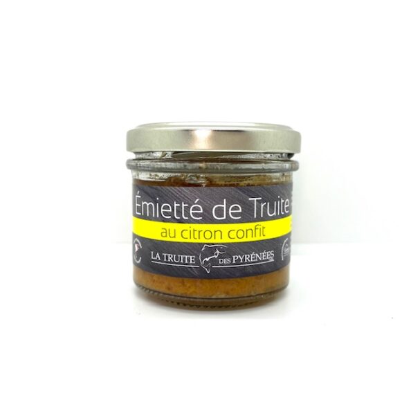 EMIETTE DE TRUITE AU CITRON CONFIT 90 GR LA TRUITE DES PYRENEES