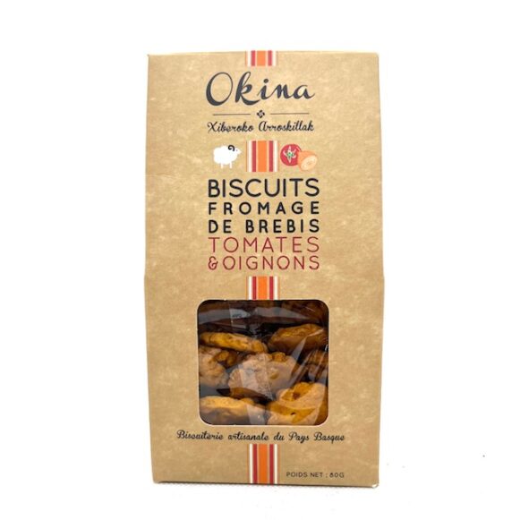 BISCUIT APERITIF BREBIS TOMATE OIGNON 80 GR OKINA