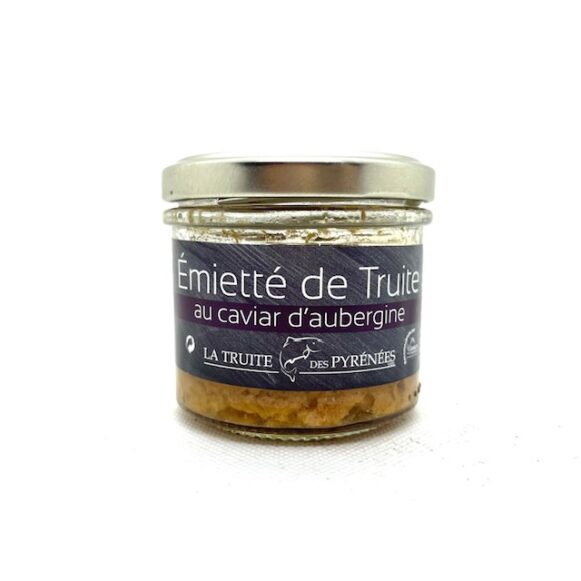 EMIETTE DE TRUITE AU CAVIAR D'AUBERGINES 90 GR LA TRUITE DES PYRENEES