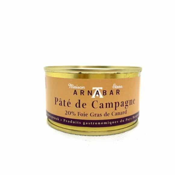 PATE DE CAMPAGNE AU FOIE GRAS 125 GR ARNABAR
