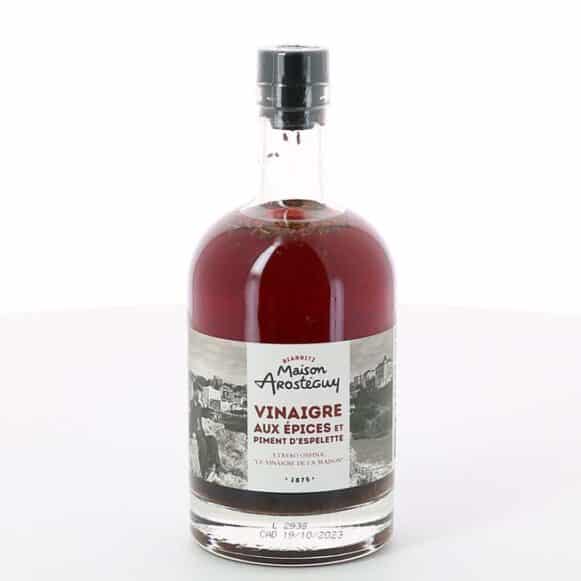 VINAIGRE AU PIMENT D'ESPELETTE 500 ML MAISON AROSTEGUY