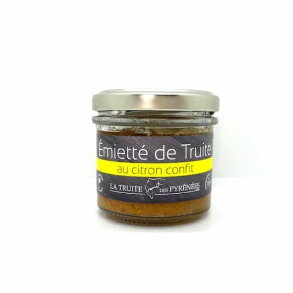 EMIETTE DE TRUITE AU CITRON CONFIT 90 GR LA TRUITE DES PYRENEES