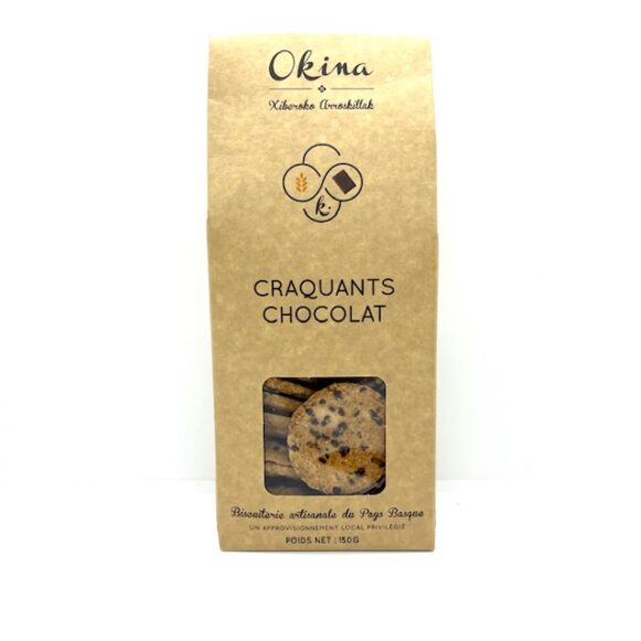 BISCUITS CRAQUANTS CHOCOLAT OKINA 150 GR