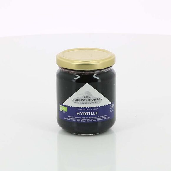CONFITURE BIO MYRTILLE LES JARDINS D'OSSAU 240gr