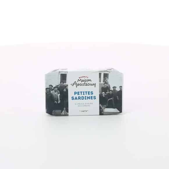 PETITES SARDINES A L'HUILE D'OLIVE 115 GR MAISON AROSTEGUY