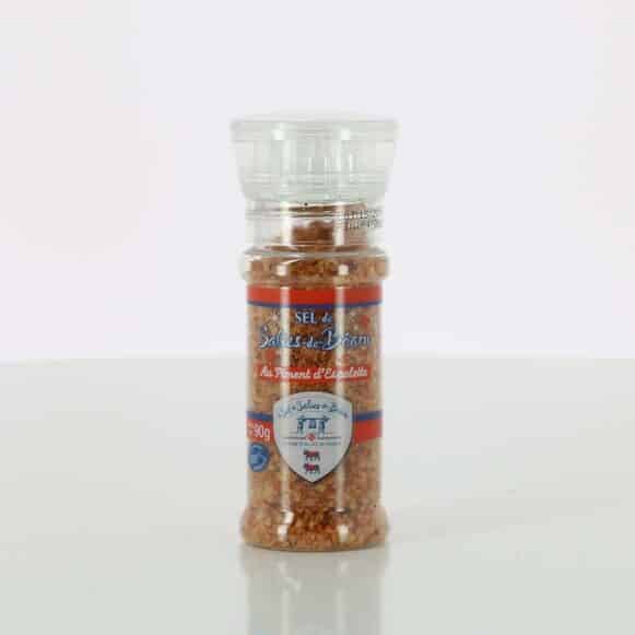 SELS DE SALIES DE BEARN AU PIMENT D'ESPELETTE MOULIN DE 90gr