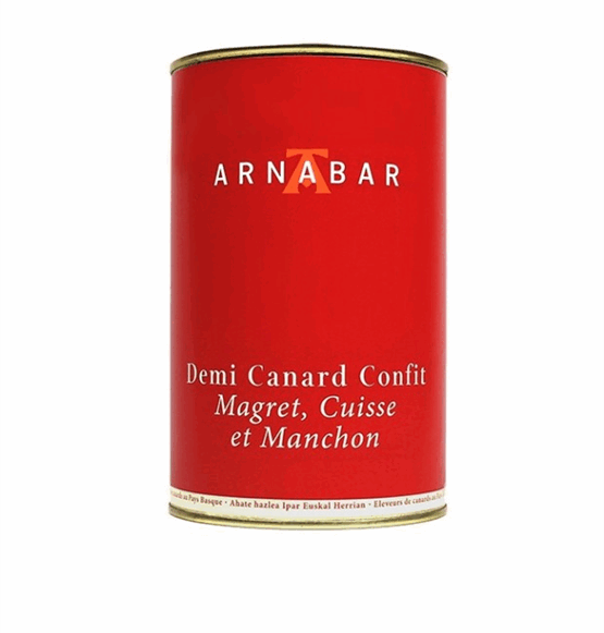 1/2 CANARD CONFIT 1100 GR (MAGRET CUISSE MANCHON) ARNABAR