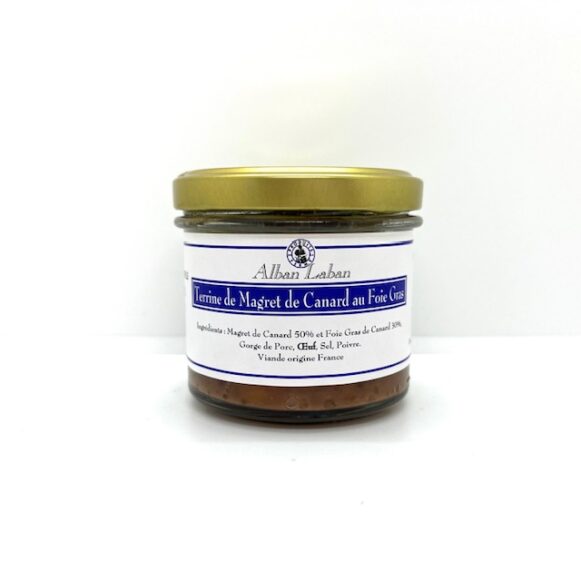 TERRINE DE MAGRET AU FOIE GRAS 90 GR ALBAN LABAN