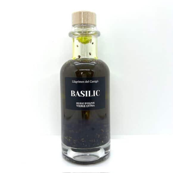 HUILE D OLIVE AU BASILIC 250ML LLAGRIMES DEL CANIGO