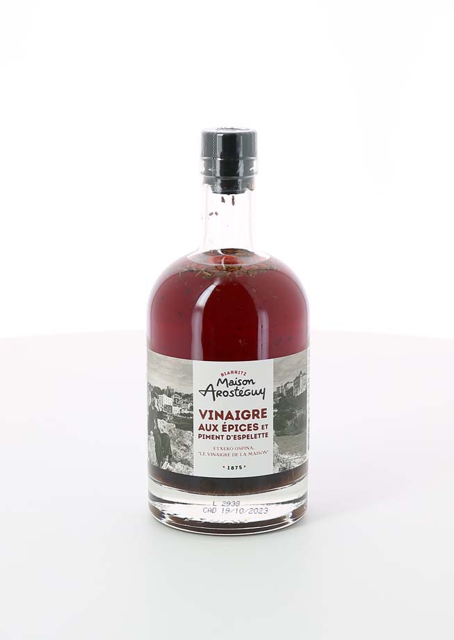 VINAIGRE AU PIMENT D'ESPELETTE 500 ML MAISON AROSTEGUY