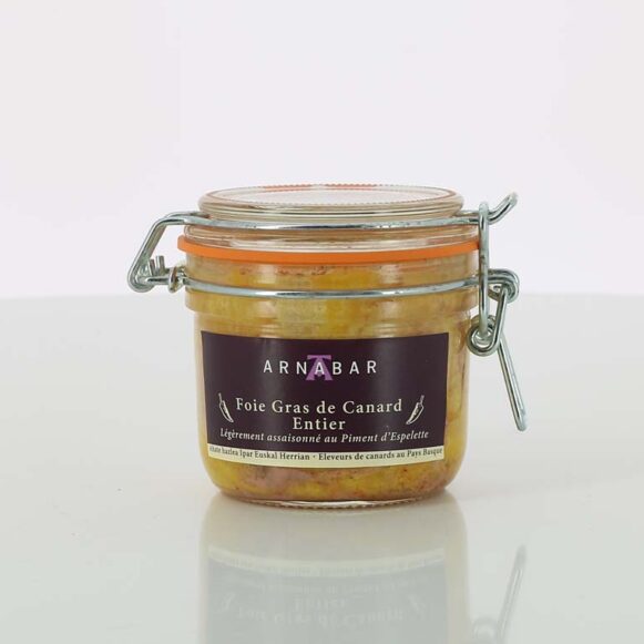 FOIE GRAS ENTIER DE CANARD AU PIMENT D'ESPELETTE VERRINE DE 200 GR ARNABAR
