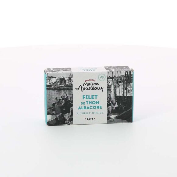 FILET DE THON ALBACORE HUILE D'OLIVE 112 GR MAISON AROSTEGUY