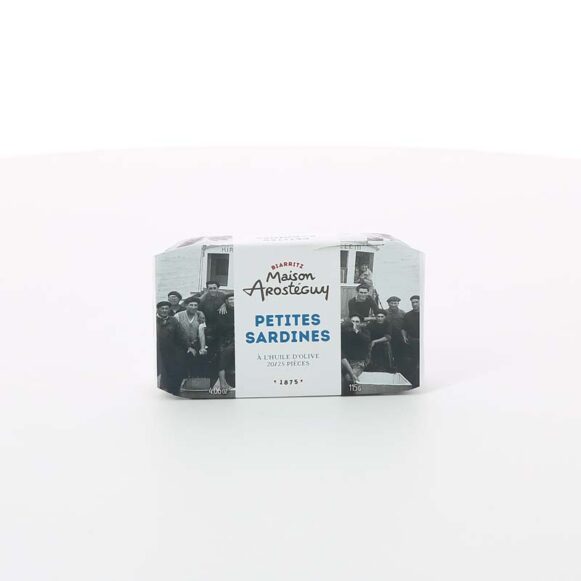 PETITES SARDINES A L'HUILE D'OLIVE 115 GR MAISON AROSTEGUY