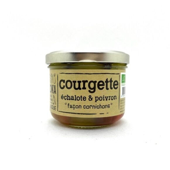 PICKLES COURGETTES ECHALOTE POIVRON BIO 210 GR PIKOKA