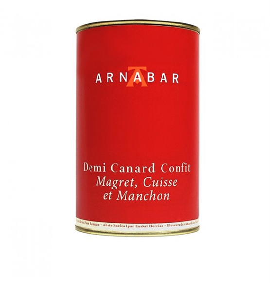 1/2 CANARD CONFIT 1100 GR (MAGRET CUISSE MANCHON) ARNABAR