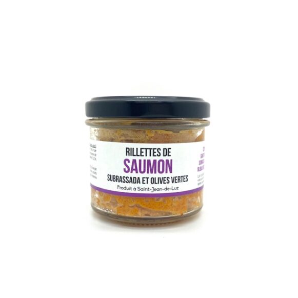 RILLETTES SAUMON ET SUBRASSADA OLIVES VERTES ONAKE 90 GR