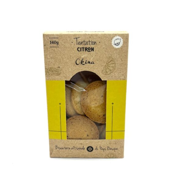 BISCUIT TENTATION CITRON 140 GR OKINA