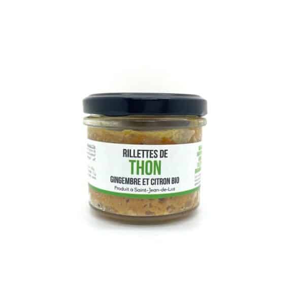 RILLETTES DE THON CITRON BIO  GINGEMBRE 90 GR ONAKE