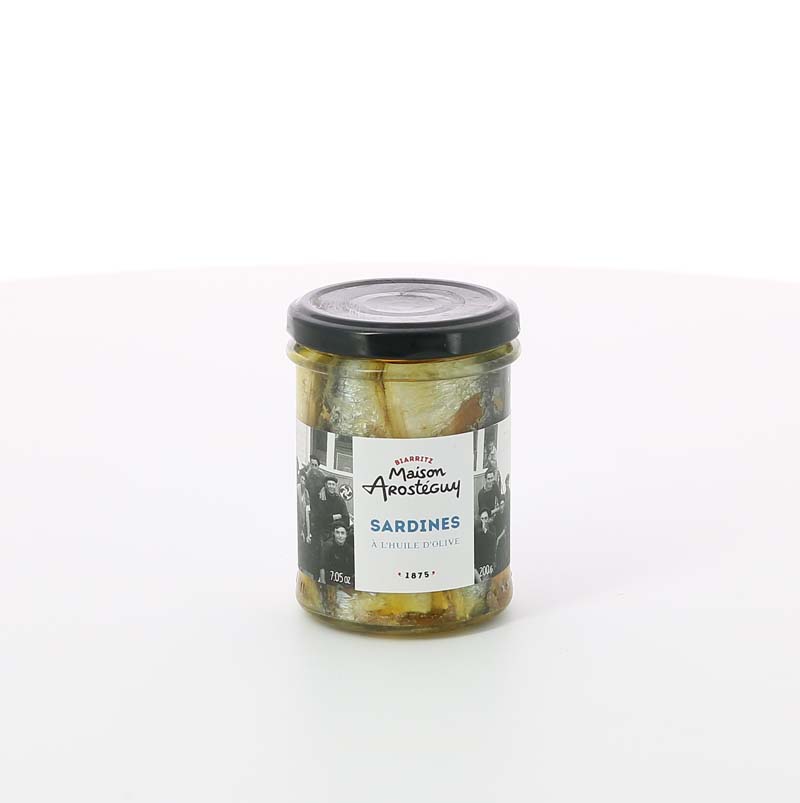 SARDINES A L'HUILE D'OLIVE 200 GR MAISON AROSTEGUY